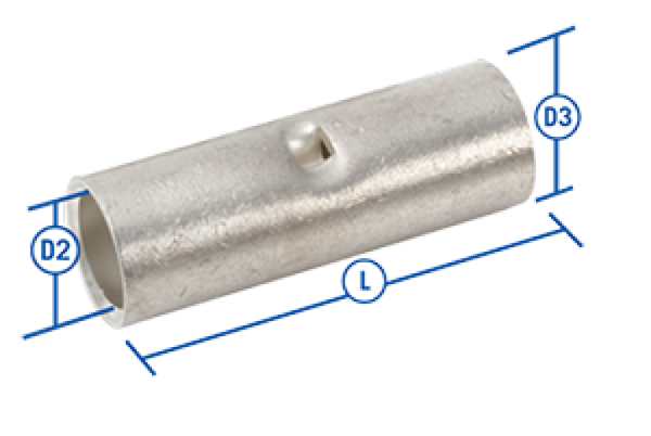 BS70 - TermTech Cu Tube Lug Butt Splice 70mm - Image 2