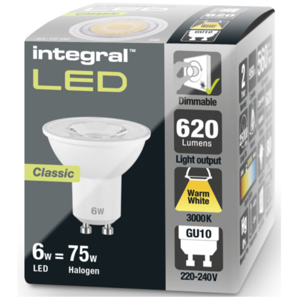 INTERGRAL Lamp, LED GU10 Classic, PAR16 Shape 36Deg Dimmable - Image 2