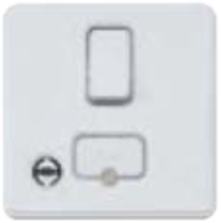 Connection Unit, 1 Gang DP c/w Neon & Flex Outlet, Switched