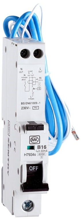 RCBO, SPN Class AC Type B, 1 Module