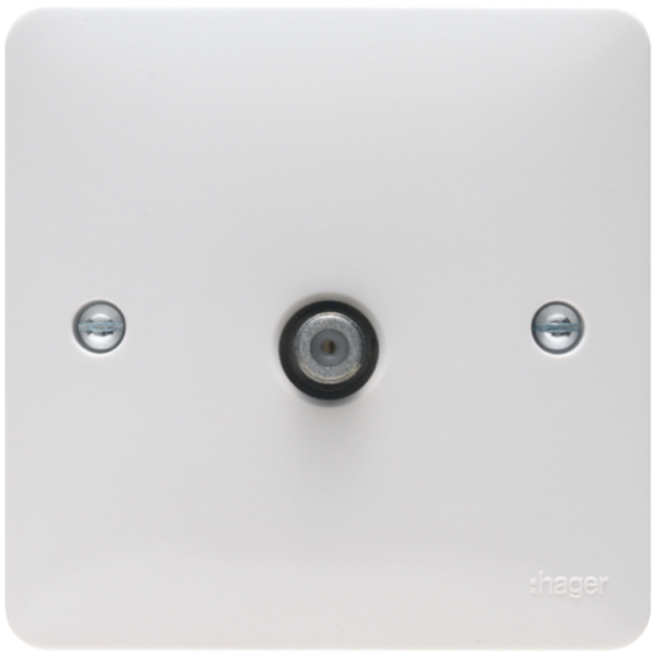 Socket, 1 Gang Satellite F Type Screened