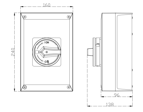 Switch, 4P Isolator Rotary IP65 - Image 4
