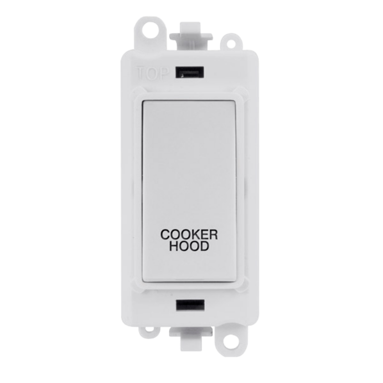 Switch, DP Module – White Insert, Printed Cooker Hood