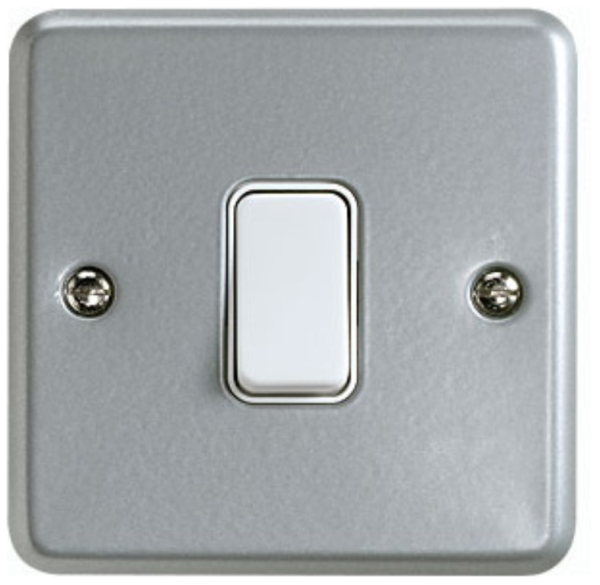 Plate Switch, 1 Gang 2 Way SP, Surface