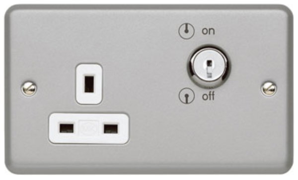 Socket, 1 Gang DP Key Operated