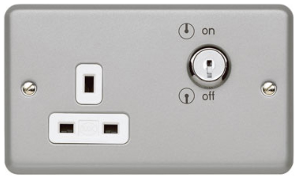Socket, 1 Gang DP Key Operated