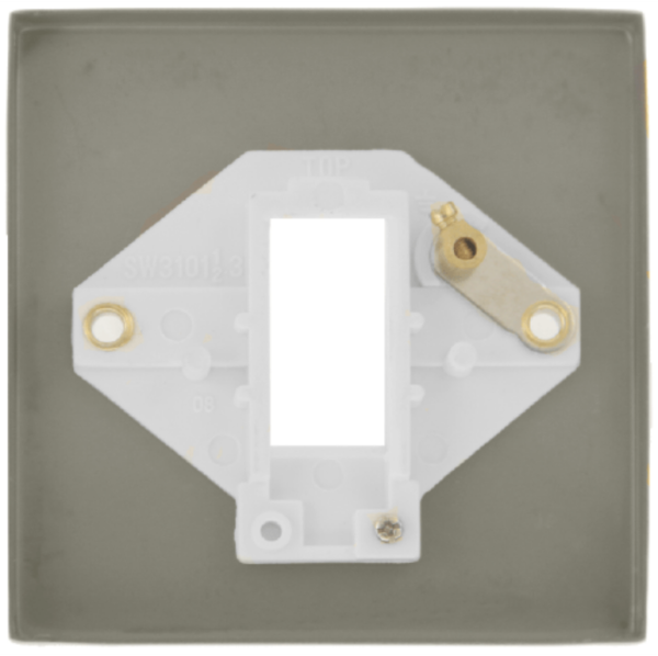 Frontplate, 1 Gang 1 Aperture, White Gasket Victorian - Image 2