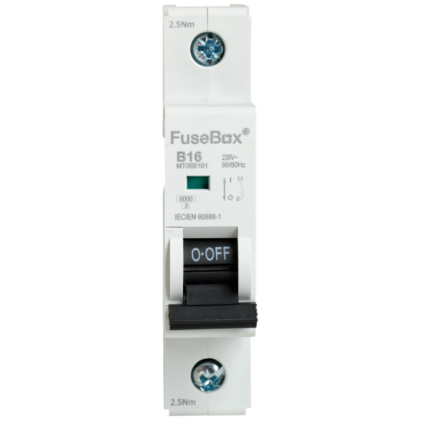 FuseBox MT06B161 MCB SP Type B 16A 6kA - Image 2