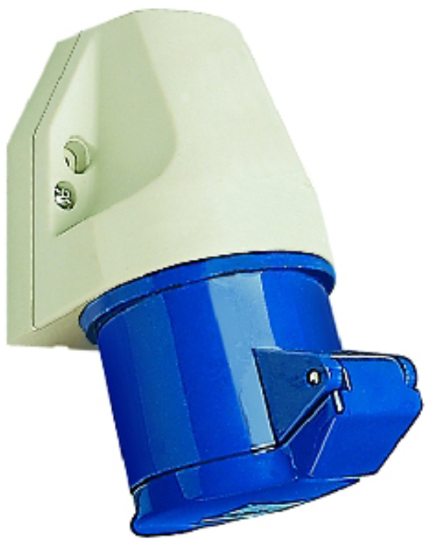 Socket, Wall 2P+E Top Entry IP44