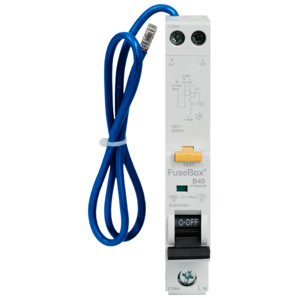 FuseBox RCBO SPN 40A 30mA 6kA-TYPE A - Image 2