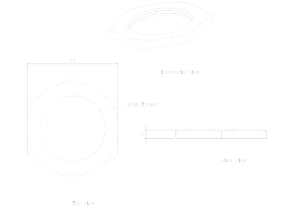 METPRO - LN2G - 25MM GALV HEX LOCKNUT - Image 2