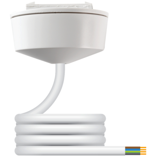 Ceiling Rose, 4 Pin Pre-Wired Plug-In, c/w 1mm2x2m LSZH Flexible Cord