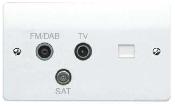 Socket, 2G TV/FM DAB/SAT Triplexer &, BT Secondary