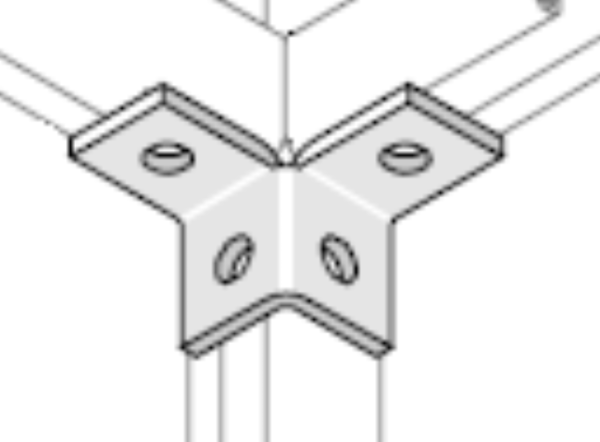Bracket, Wing 4 Hole for 3 Channel Sections - Image 2