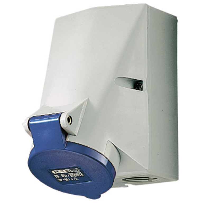 Wall Socket, 2P+E Surface IP44