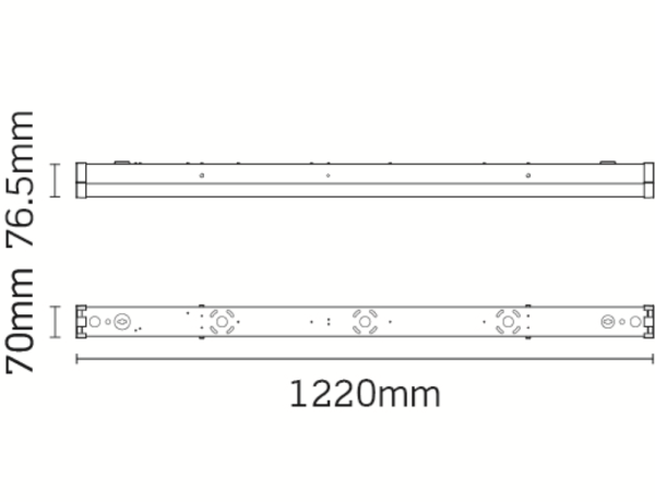 Luminaire, Batten LED Twin 4000K IP20 - Image 2