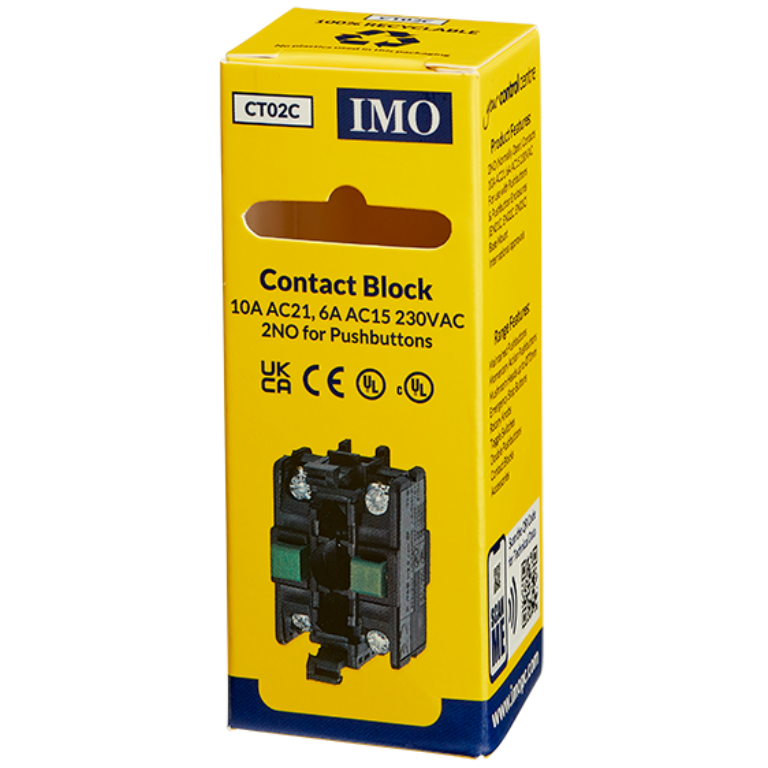 Contact Block, c/w 2xNO Contacts, B4TU20