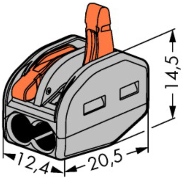 WAGO 2-WAY LEVER CONNECT (50) PER BOX - Image 2