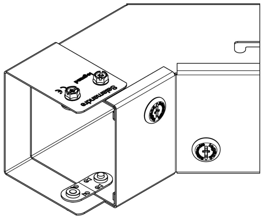 Bend, 45Deg 1 Compartment Inside Lid, Gusset IP4X