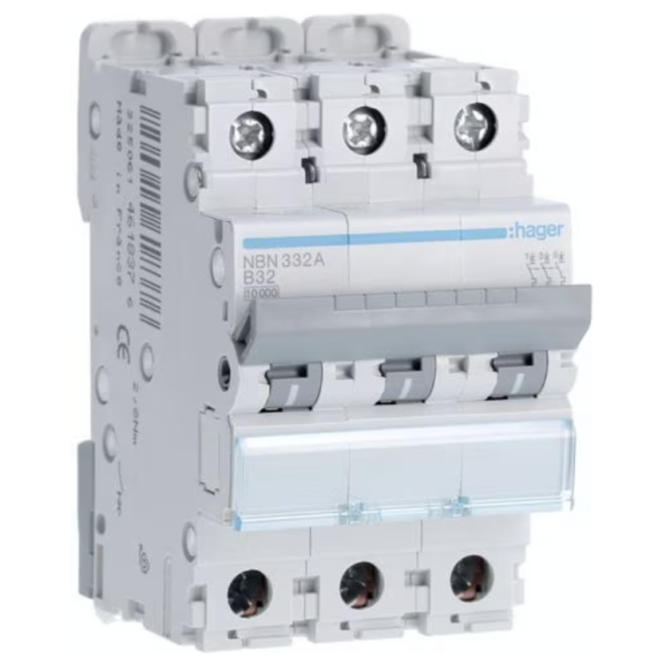 Hager NBN332A MCB TP Type B 32A 10kA