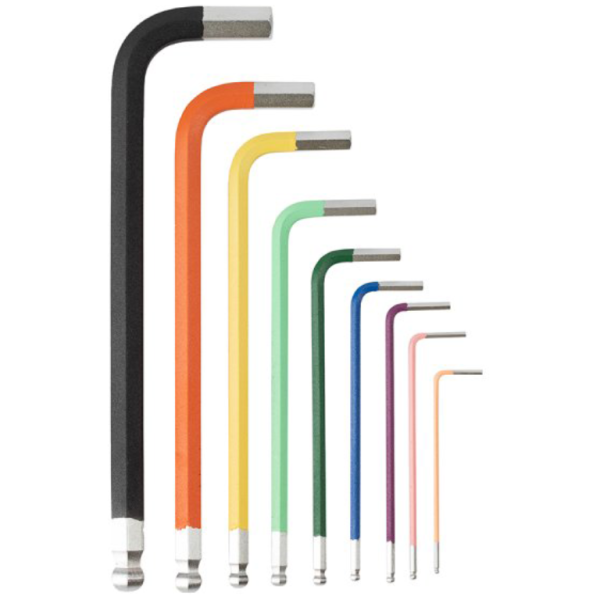 Hexagon Key, 9 Piece Set Coloured Ball End - Image 5