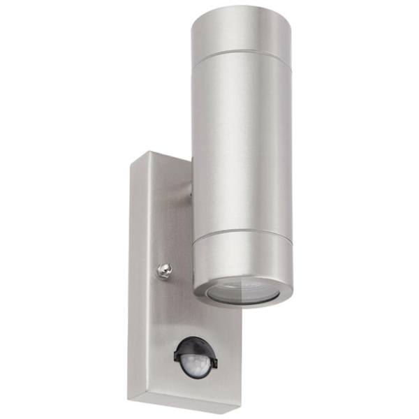 Wall Light, Palin 2 Light & PIR IP44, c/w Clear Glass - Image 2