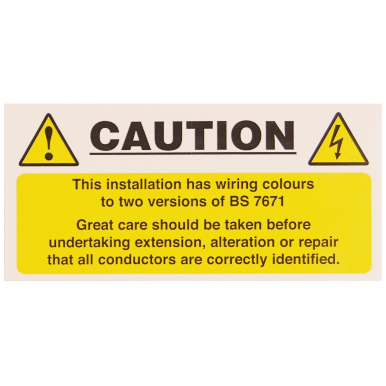 Label, Mixed Cable Notice, Self Adhesive Vinyl Pack of 10