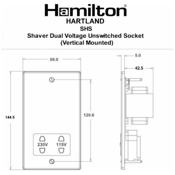 HAMILTON P/C SHAVER SOCKET - Image 3
