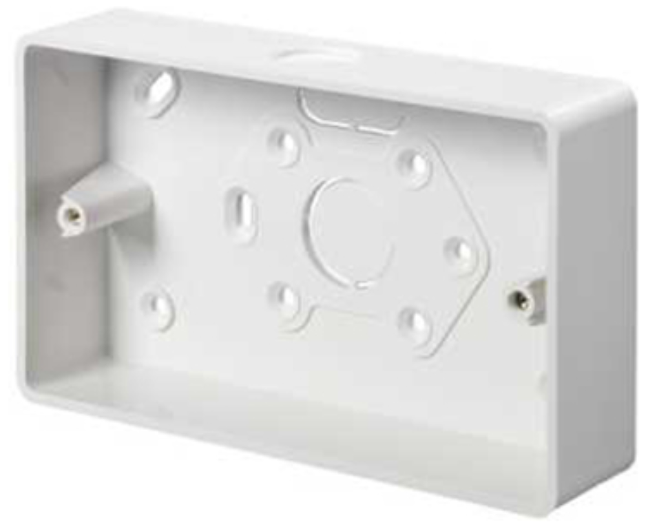 Box, Mounting 2 Gang Round Corner KO