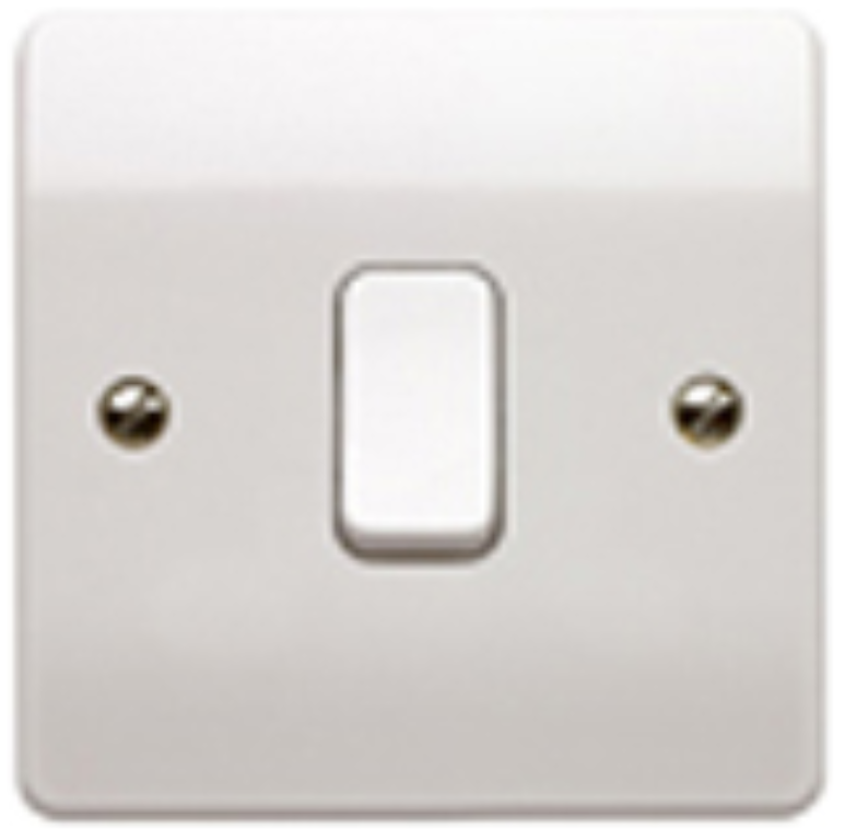 Plate Switch, 1 Gang 1 Way DP