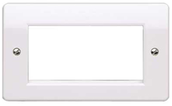 Frontplate, 2 Gang 4 Module Euro