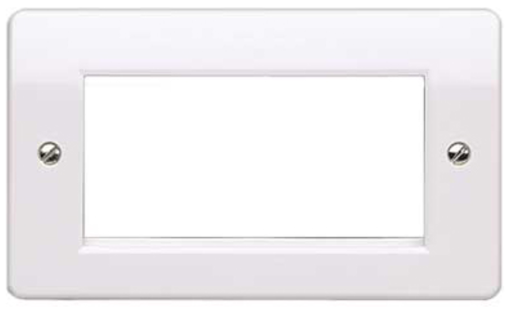 Frontplate, 2 Gang 4 Module Euro