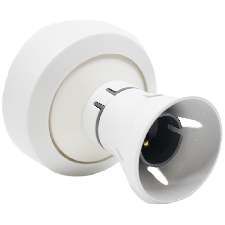 Batten Lampholder, Safety BC Straight, Home Office Shield