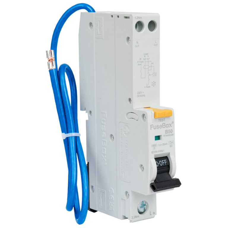 FuseBox RCBO SPN 50A 30mA 6kA-TYPE A
