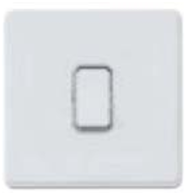 Frontplate, 1 Module for 1 Gang 20A Switch, c/w Black Trim