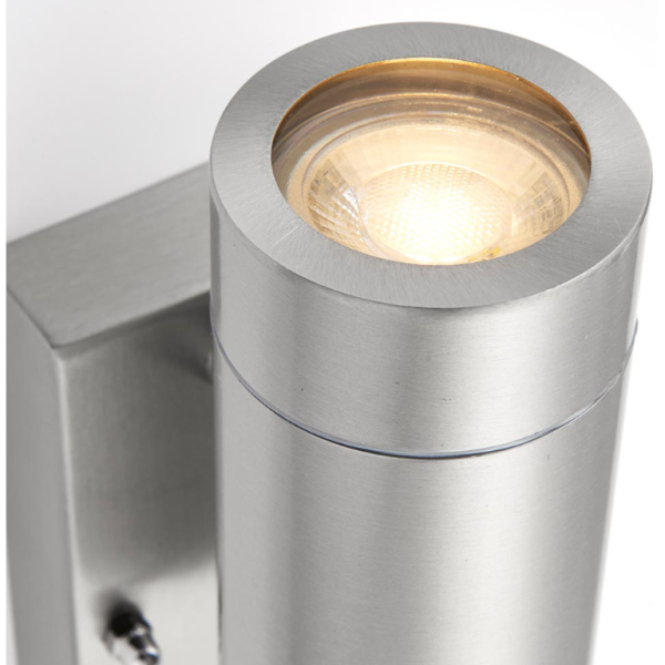 Wall Light, Palin 2 Light & PIR IP44, c/w Clear Glass - Image 3