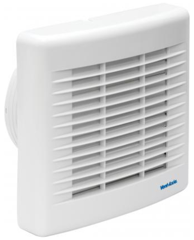 Fan, BAS100P Unshuttered Axia, c/w Pullcord IP44