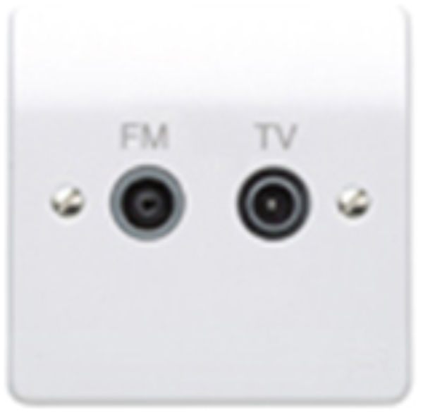 Socket, TV/FM Twin Non Isolated Diplexer