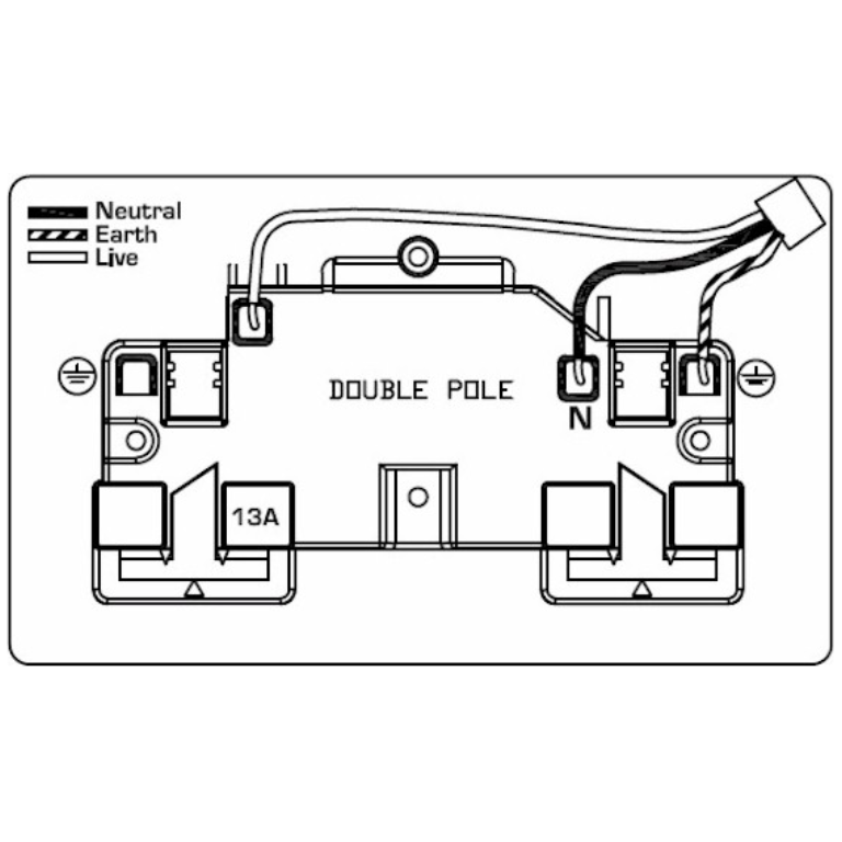 Hamln 8MWSS2WH-W Unswitched Socket 2G