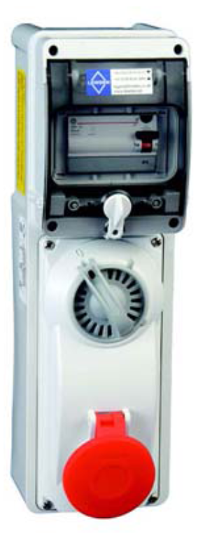 Socket, Switch Interlocked 3P+N+E IP44, c/w 4P RCD