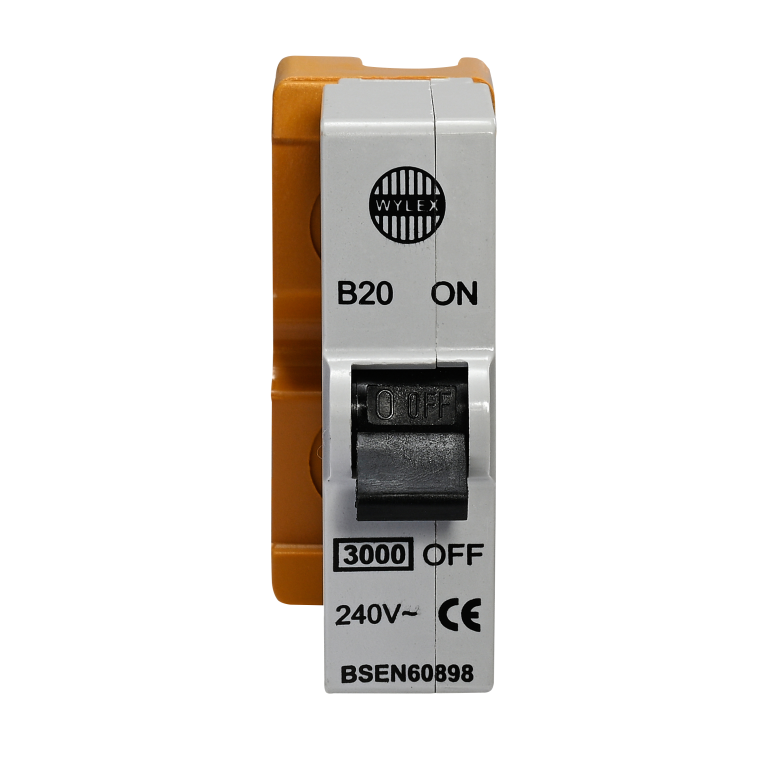 WYLEX B20 MCB SP 20A YEL