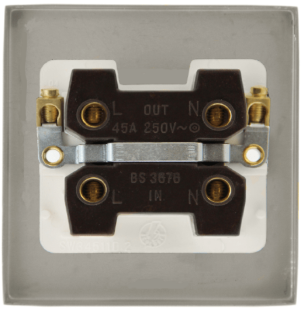 Cooker Control Switch, 1 Gang, White Insert Victorian - Image 2
