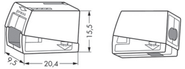 Connector, Lighting 2 Conductor Standard, Continuous Service Temperature 105C