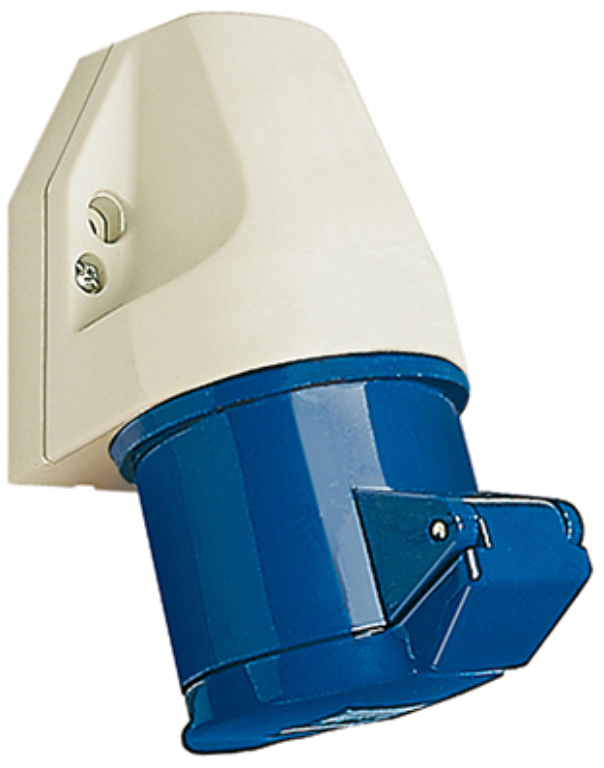 Socket, Wall 2P+E Top Entry IP44