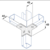 Bracket, Wing 4 Hole for 3 Channel Sections