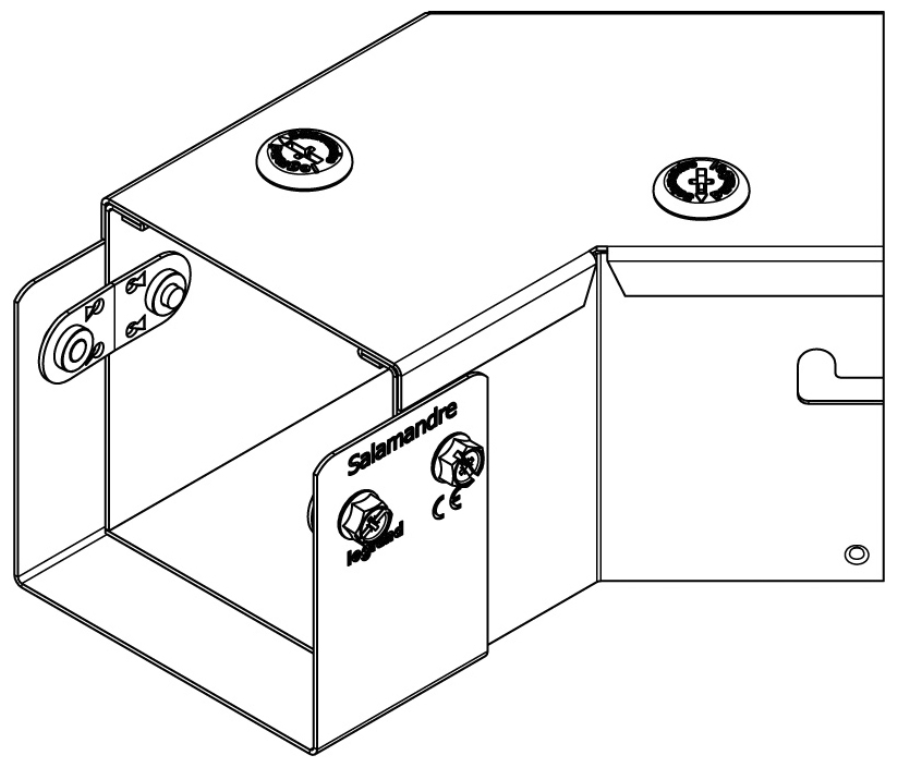 Bend, 45Deg 1 Compartment Top Lid, Gusset IP4X