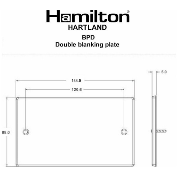 HAMILTON 2G BLANK PLATE - Image 2