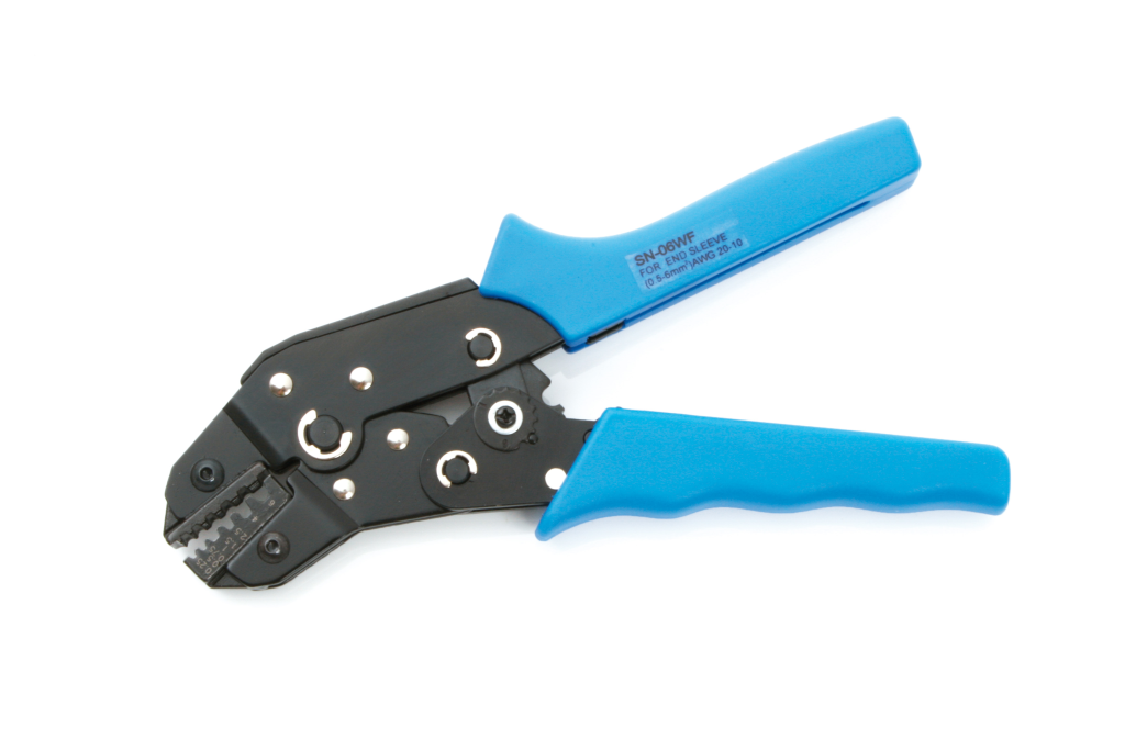 Crimping Tool, Ratchet, for Bootlace Ferrules