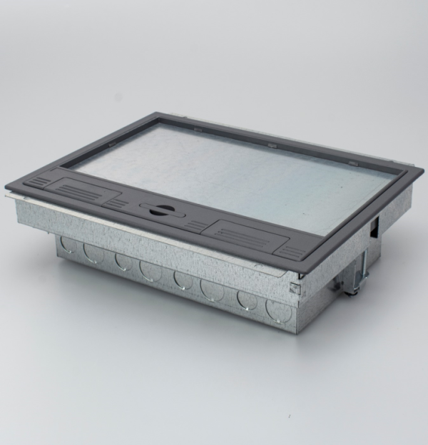 Floor Box, Cavity 3 Compartment RCD, c/w 20 & 25mm Knockouts - Image 2