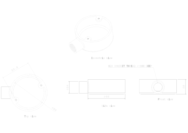 METPRO - MB1G 20MM GALV TERM BOX - Image 3